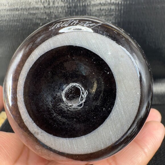 Loretta Eby Chome Speckled Art Glass Bud Vase Multicolored Spots Hand Blown Vase - Picture 3 of 12